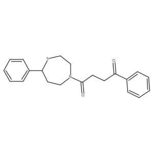1-Phenyl-4-(7-phenyl-1,4-thiazepan-4-yl)butane-1,4-dione结构式