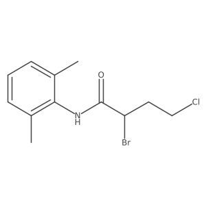 2-Bromo-4-chloro-N-(2,6-dimethylphenyl)butanamide结构式