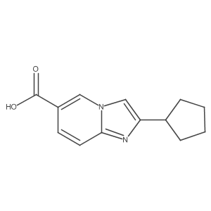 2-Cyclopentylimidazo[1,2-a]pyridine-6-carboxylic acid Structure