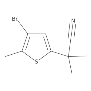 2-(4-Bromo-5-methylthiophen-2-yl)-2-methylpropanenitrile Structure