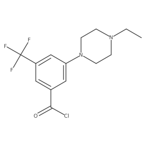 3-(4-Ethyl-1-piperazinyl)-5-(trifluoromethyl)benzoyl chloride结构式