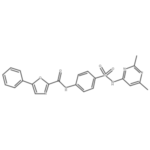 N-(4-(N-(2,6-dimethylpyrimidin-4-yl)sulfamoyl)phenyl)-5-phenyloxazole-2-carboxamide结构式