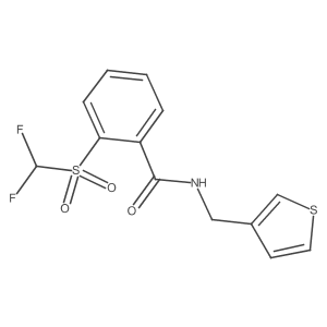 2-((difluoromethyl)sulfonyl)-N-(thiophen-3-ylmethyl)benzamide结构式