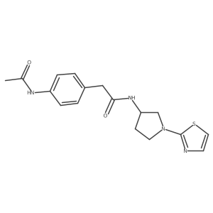 2-(4-acetamidophenyl)-N-(1-(thiazol-2-yl)pyrrolidin-3-yl)acetamide Structure