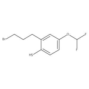 2-(3-Bromopropyl)-4-(difluoromethoxy)thiophenol Structure