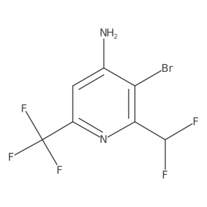 3-Bromo-2-(difluoromethyl)-6-(trifluoromethyl)pyridin-4-amine Structure