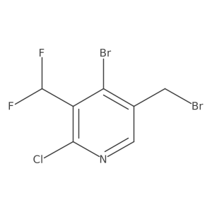 4-Bromo-5-(bromomethyl)-2-chloro-3-(difluoromethyl)pyridine Structure