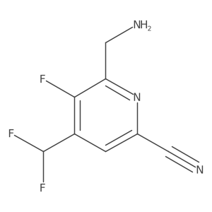 2-(Aminomethyl)-6-cyano-4-(difluoromethyl)-3-fluoropyridine Structure