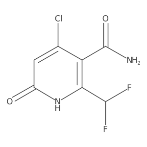 4-Chloro-2-(difluoromethyl)-6-hydroxynicotinamide结构式