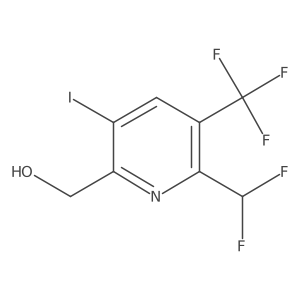 2-(Difluoromethyl)-5-iodo-3-(trifluoromethyl)pyridine-6-methanol Structure