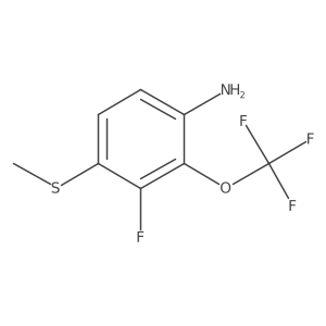 3-Fluoro-4-(methylthio)-2-(trifluoromethoxy)aniline Structure