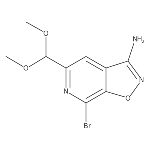 7-Bromo-5-(dimethoxymethyl)isoxazolo[5,4-c]pyridin-3-amine结构式