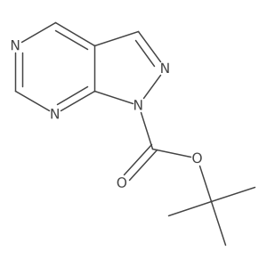 tert-Butyl 1H-pyrazolo[3,4-d]pyrimidine-1-carboxylate结构式