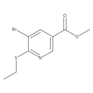 Methyl 5-bromo-6-(ethylthio)nicotinate Structure