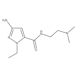 3-amino-N-[2-(dimethylamino)ethyl]-1-ethyl-1H-pyrazole-5-carboxamide结构式
