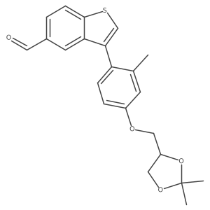 3-(4-((2,2-Dimethyl-1,3-dioxolan-4-yl)methoxy)-2-methylphenyl)benzo[b]thiophene-5-carbaldehyde结构式