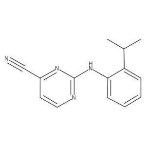 2-{[2-(Propan-2-yl)phenyl]amino}pyrimidine-4-carbonitrile Structure