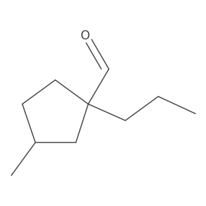 3-Methyl-1-propylcyclopentane-1-carbaldehyde结构式