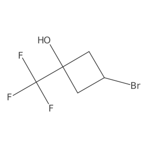 3-Bromo-1-(trifluoromethyl)cyclobutan-1-ol Structure