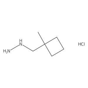 [(1-Methylcyclobutyl)methyl]hydrazine hydrochloride结构式