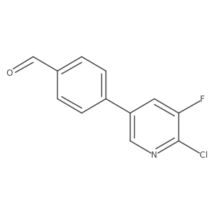 4-(6-Chloro-5-fluoropyridin-3-yl)benzaldehyde结构式