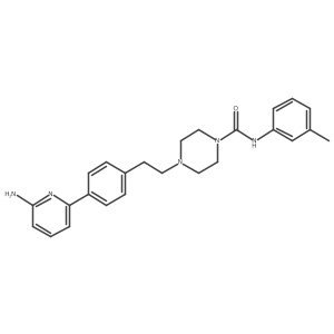 4-[2-[4-(6-Amino-2-pyridinyl)phenyl]ethyl]-N-(3-methylphenyl)-1-piperazinecarboxamide Structure