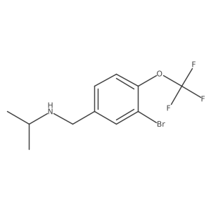 (3-Bromo-4-trifluoromethoxy-benzyl)-isopropyl-amine Structure
