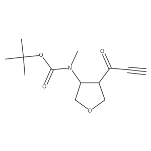 tert-butyl N-methyl-N-[4-(prop-2-ynoyl)oxolan-3-yl]carbamate结构式