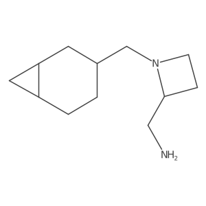 [1-({Bicyclo[4.1.0]heptan-3-yl}methyl)azetidin-2-yl]methanamine结构式