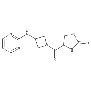 4-[3-(Pyrimidin-2-ylamino)azetidine-1-carbonyl]imidazolidin-2-one Structure