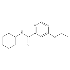 N-cyclohexyl-6-ethoxypyrimidine-4-carboxamide结构式