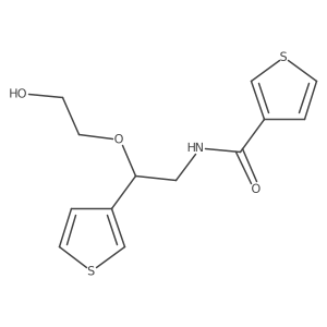 N-(2-(2-hydroxyethoxy)-2-(thiophen-3-yl)ethyl)thiophene-3-carboxamide结构式