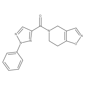 (6,7-dihydroisoxazolo[4,5-c]pyridin-5(4H)-yl)(2-phenyl-2H-1,2,3-triazol-4-yl)methanone结构式