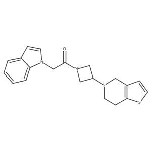 1-(3-(6,7-dihydrothieno[3,2-c]pyridin-5(4H)-yl)azetidin-1-yl)-2-(1H-indol-1-yl)ethanone Structure