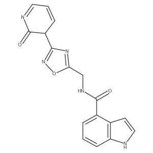 N-[[3-(2-oxo-3H-pyridin-3-yl)-1,2,4-oxadiazol-5-yl]methyl]-1H-indole-4-carboxamide Structure