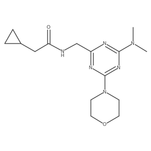 2-cyclopropyl-N-((4-(dimethylamino)-6-morpholino-1,3,5-triazin-2-yl)methyl)acetamide Structure