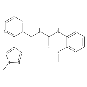 1-(2-methoxyphenyl)-3-((3-(1-methyl-1H-pyrazol-4-yl)pyrazin-2-yl)methyl)urea结构式