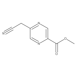 Methyl 5-(cyanomethyl)pyrazine-2-carboxylate Structure