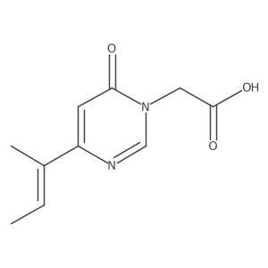 (E)-2-(4-(but-2-en-2-yl)-6-oxopyrimidin-1(6H)-yl)acetic acid结构式