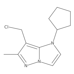 7-(chloromethyl)-1-cyclopentyl-6-methyl-imidazo[1,2-b]pyrazole Structure