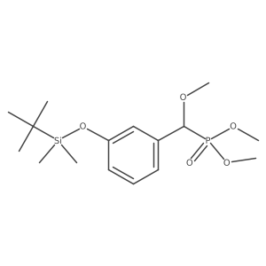 Dimethyl ((3-((tert-butyldimethylsilyl)oxy)phenyl)(methoxy)methyl)phosphonate Structure