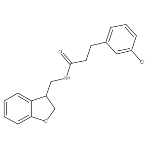 3-(3-chlorophenyl)-N-((2,3-dihydrobenzofuran-3-yl)methyl)propanamide Structure