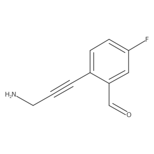 2-(3-Aminoprop-1-yn-1-yl)-5-fluorobenzaldehyde Structure