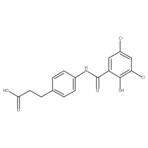 3-(4-(3,5-Dichloro-2-hydroxybenzamido)phenyl)propanoic acid结构式
