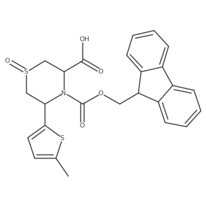 4-{[(9H-fluoren-9-yl)methoxy]carbonyl}-5-(5-methylthiophen-2-yl)-1-oxo-1lambda4-thiomorpholine-3-carboxylic acid Structure