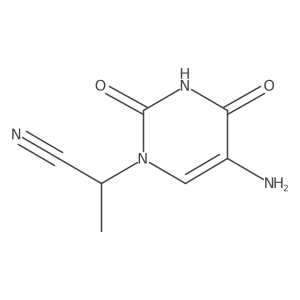 2-(5-Amino-2,4-dioxo-1,2,3,4-tetrahydropyrimidin-1-yl)propanenitrile结构式