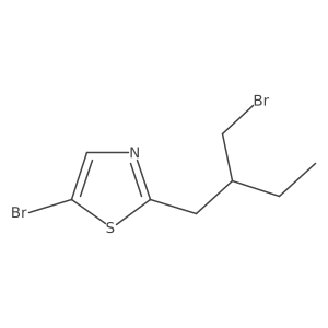 5-Bromo-2-[2-(bromomethyl)butyl]-1,3-thiazole结构式