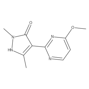 4-(4-methoxypyrimidin-2-yl)-1,3-dimethyl-1H-pyrazol-5-ol结构式