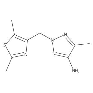 1-[(dimethyl-1,3-thiazol-4-yl)methyl]-3-methyl-1H-pyrazol-4-amine结构式
