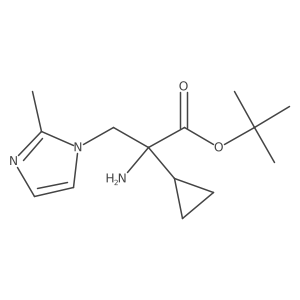 tert-butyl 2-amino-2-cyclopropyl-3-(2-methyl-1H-imidazol-1-yl)propanoate Structure